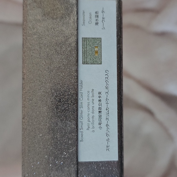 Kate Spade Kenzie Glitter Seawater Card Holder - Picture 5 of 6